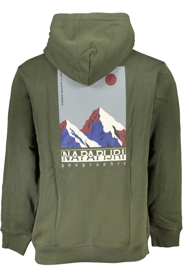 NAPAPIJRI GREEN MEN&#39;S ZIPLESS SWEATSHIRT
