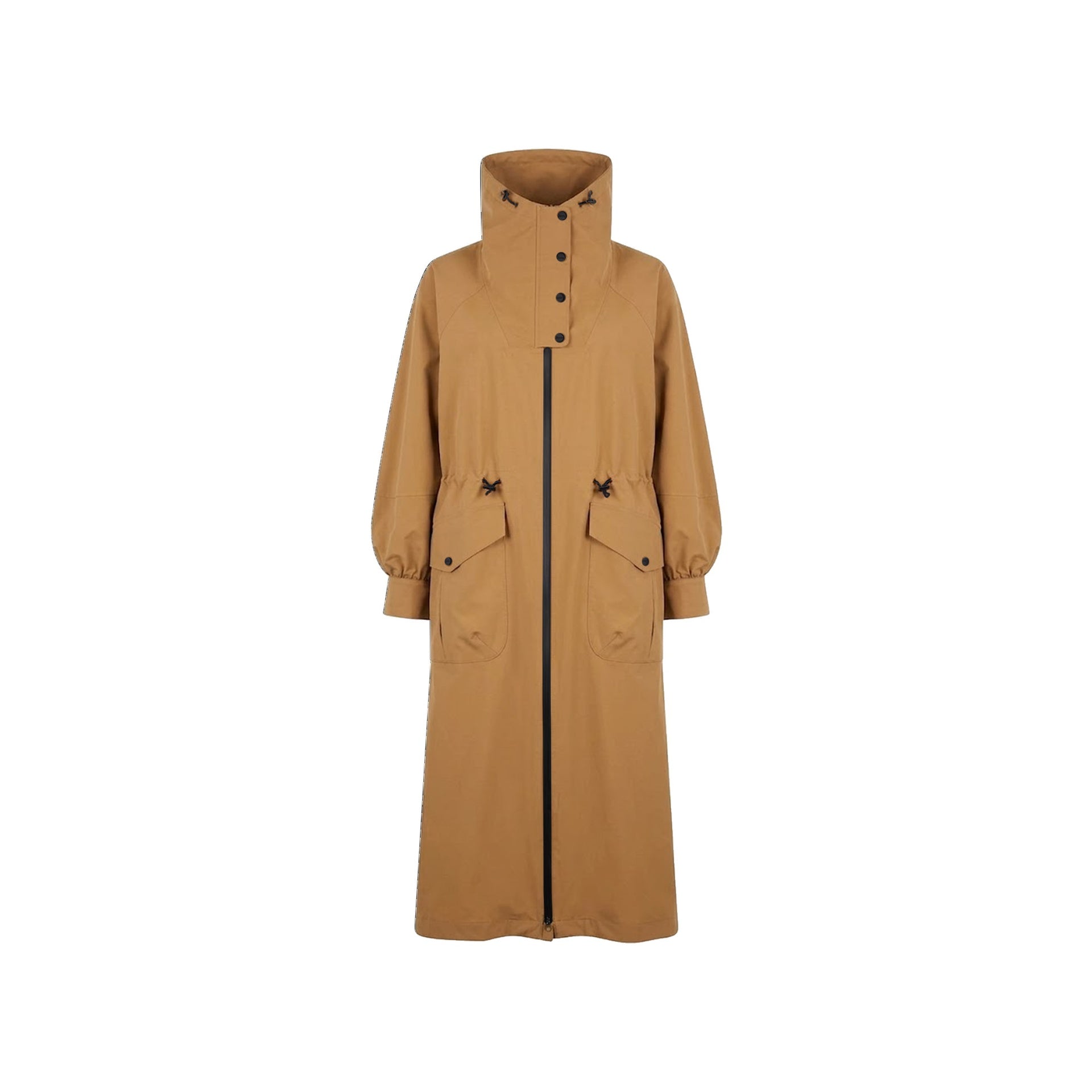 Herno Long Funnel-Neck Trench Coat