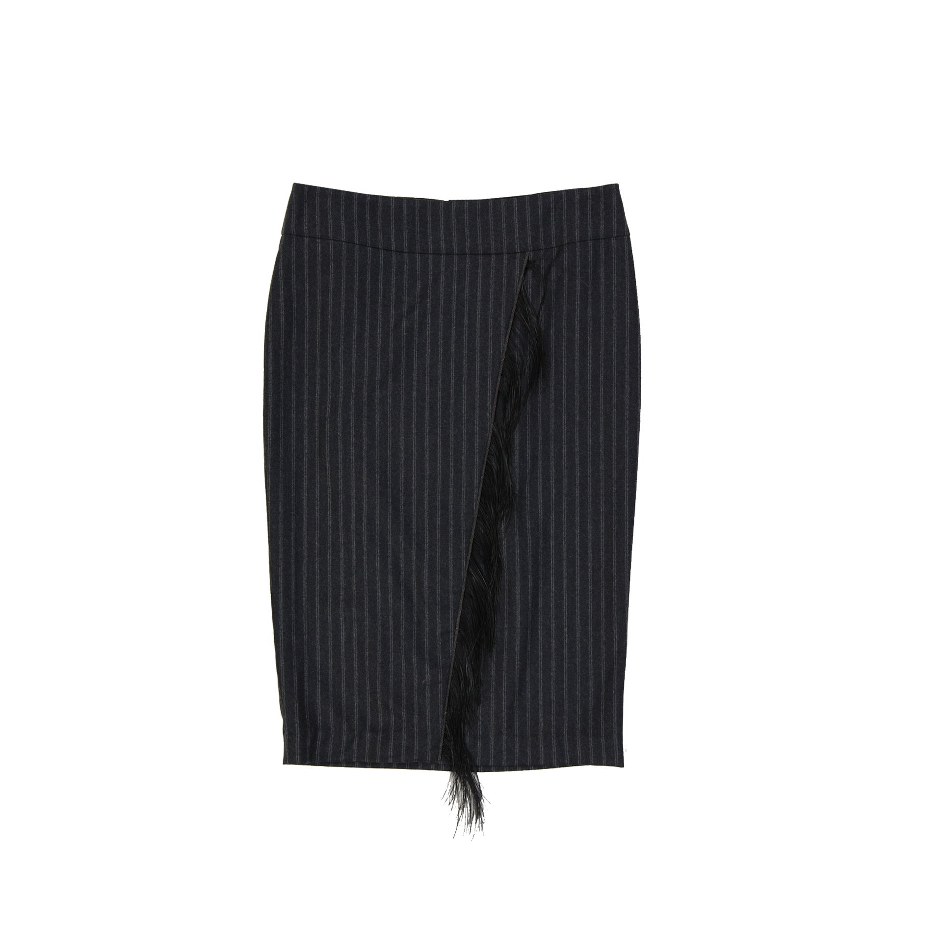 Brunello Cucinelli Wool Striped Skirt