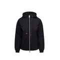 Herno Matt Black Hooded Bomber Jacket