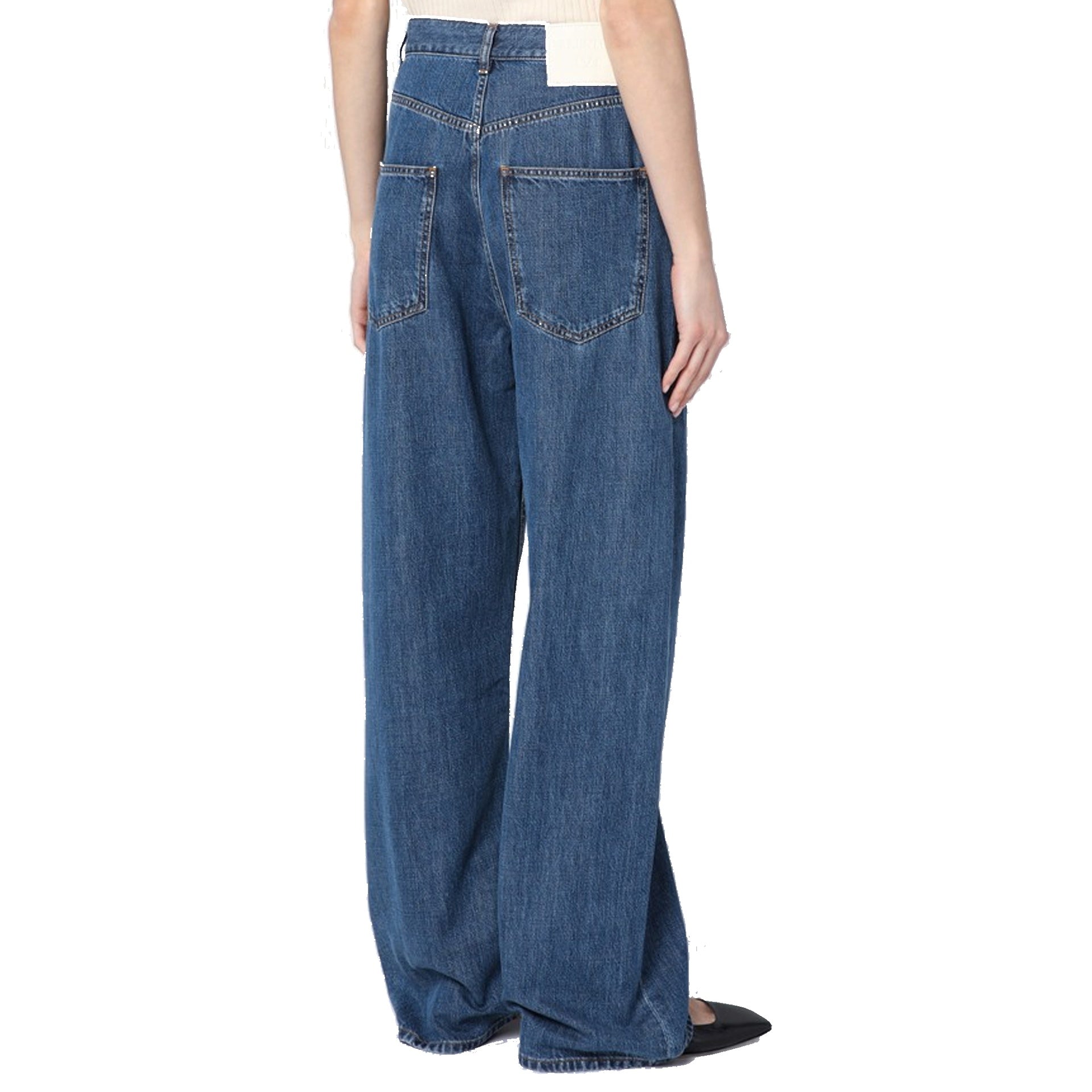 Valentino Wide Leg Denim Jeans