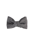 Tom Ford Gray/Black Knitwear-Effect Silk Bow Tie