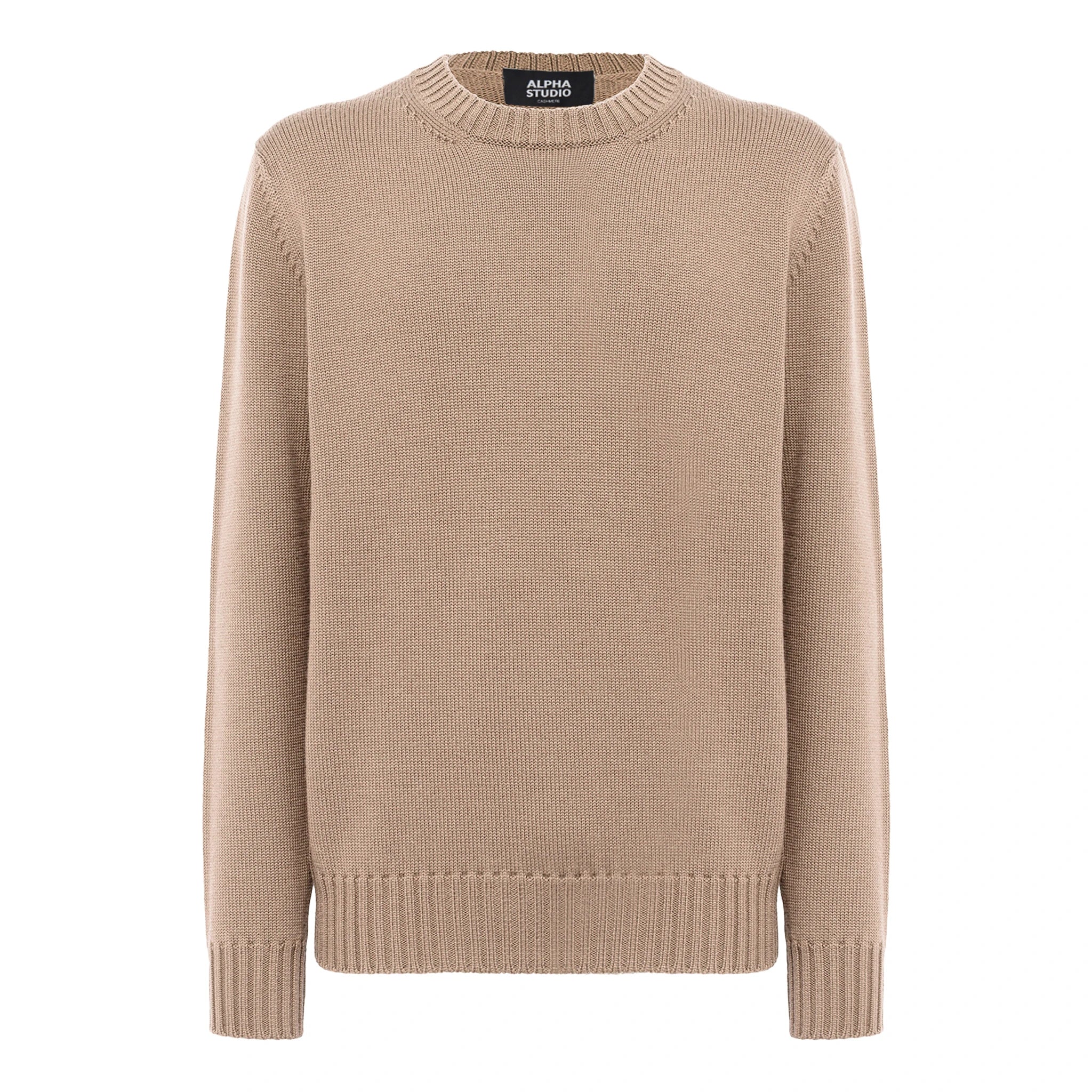 Alpha Studio Sweaters Camel Man