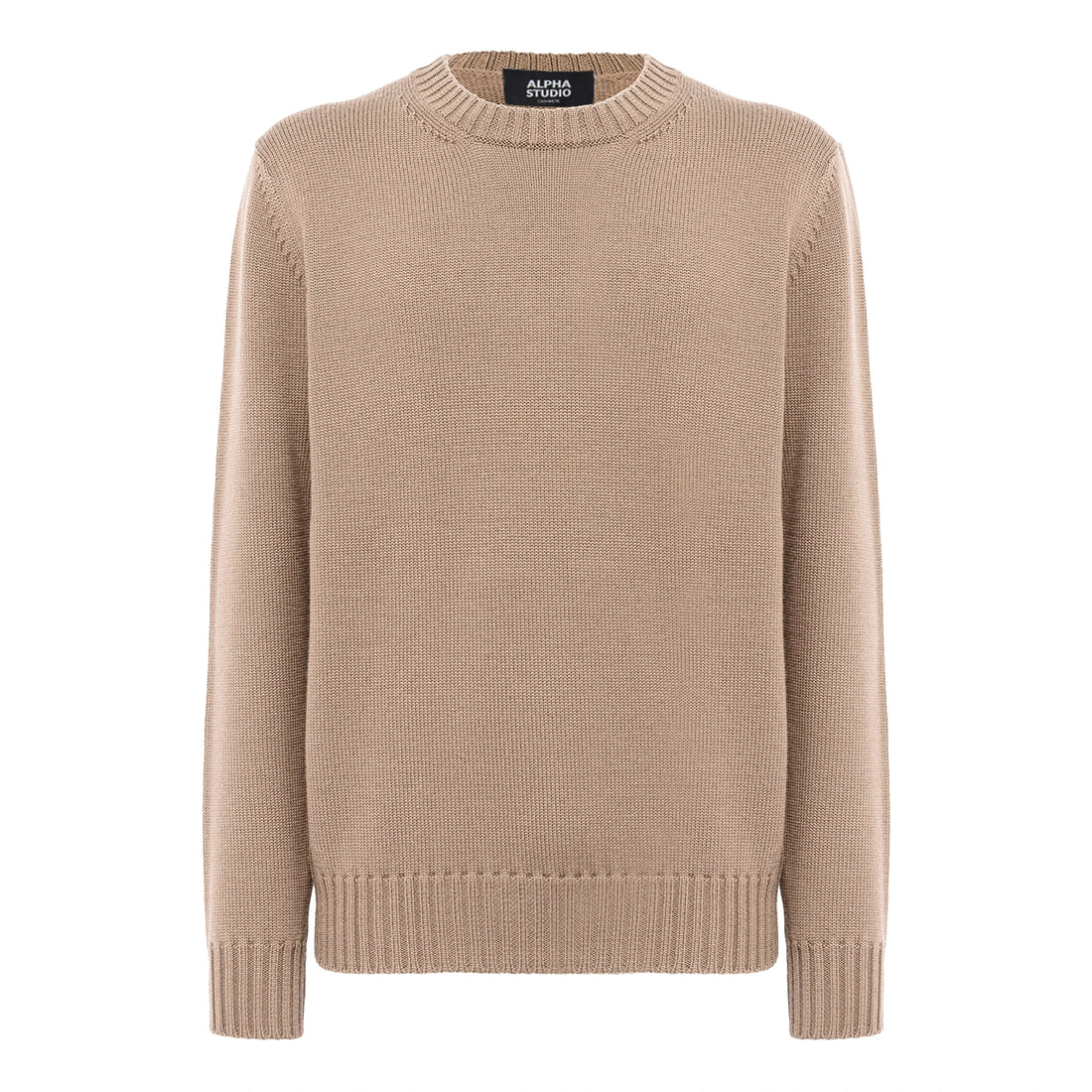 Alpha Studio Sweaters Camel Man