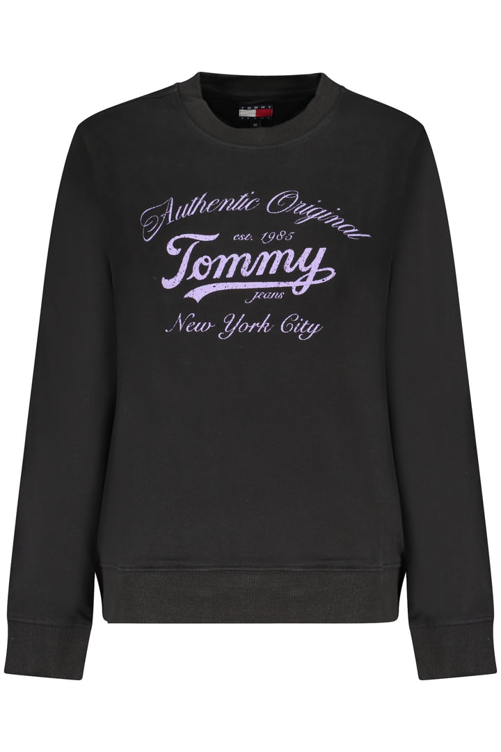 TOMMY HILFIGER WOMEN&#39;S BLACK ZIP-UP SWEATSHIRT