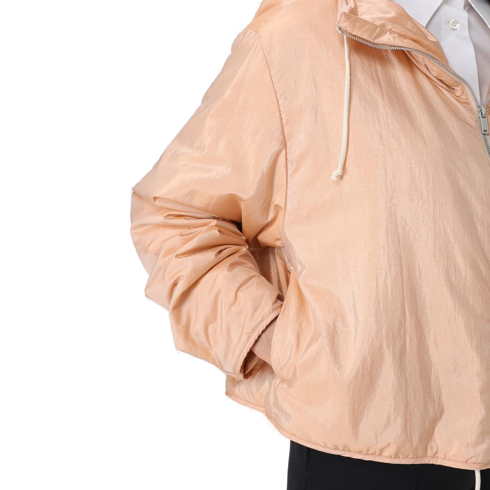 Jil Sander Blend Silk Zip-Up Hooded Jacket – Siebentaschen