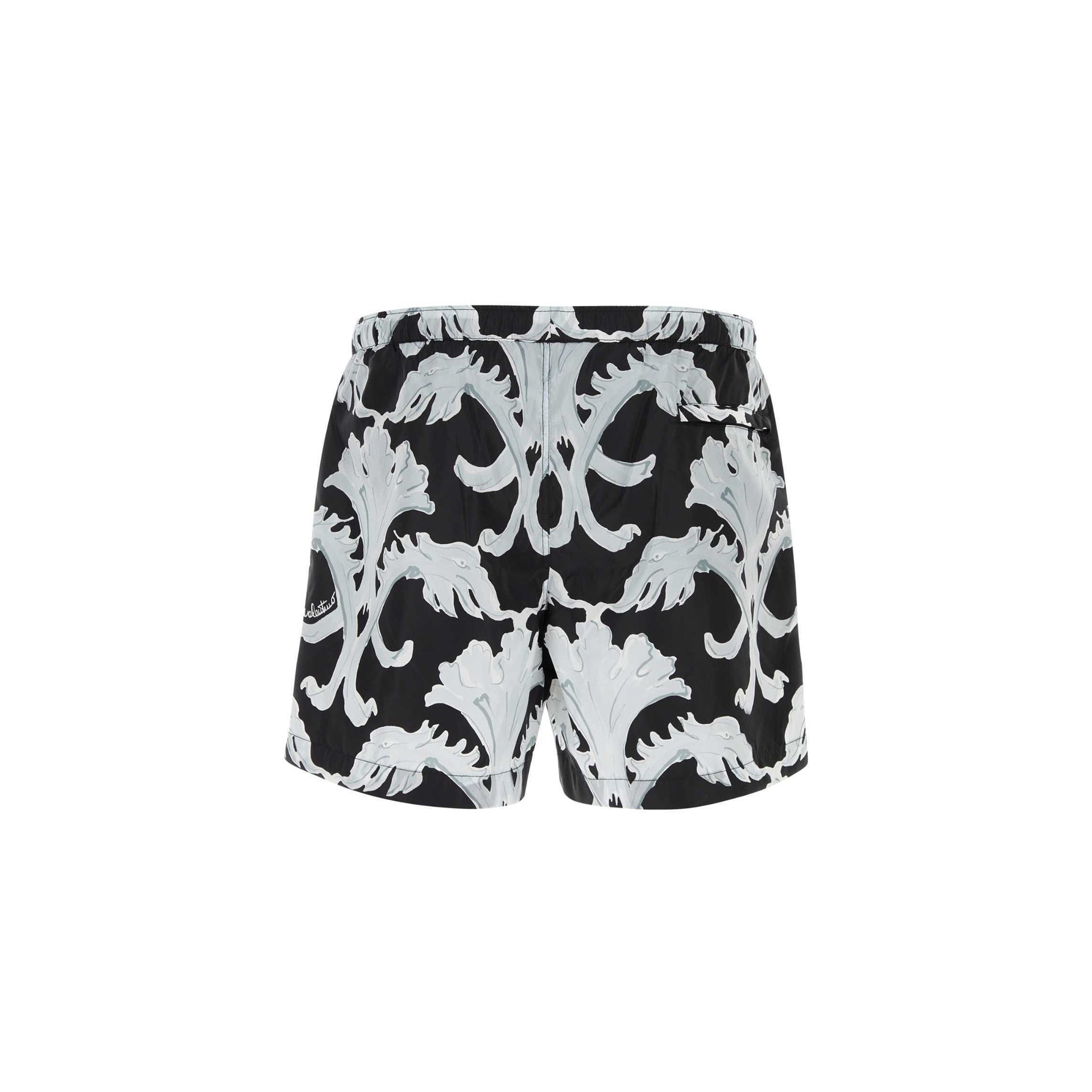 VALENTINO Metamorphos Wall-Print Swim Shorts Black – Siebentaschen
