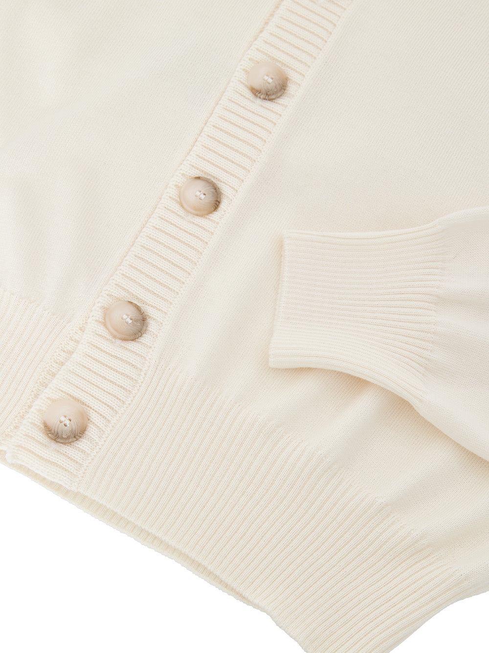 Gran Sasso White Worsted Wool Cardigan Sweater