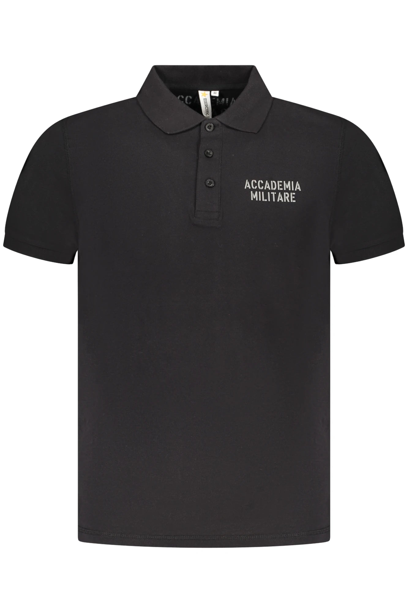 MILITARY ACADEMY BLACK MEN&#39;S SHORT SLEEVE POLO