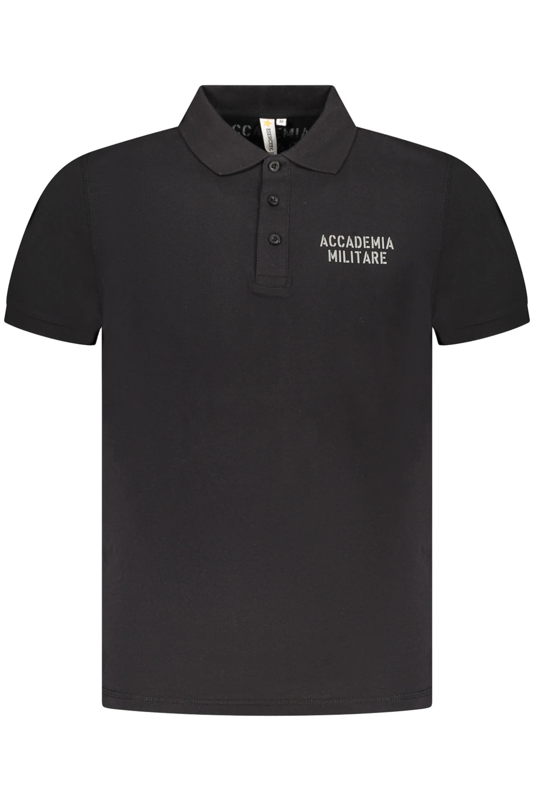 MILITARY ACADEMY BLACK MEN&#39;S SHORT SLEEVE POLO