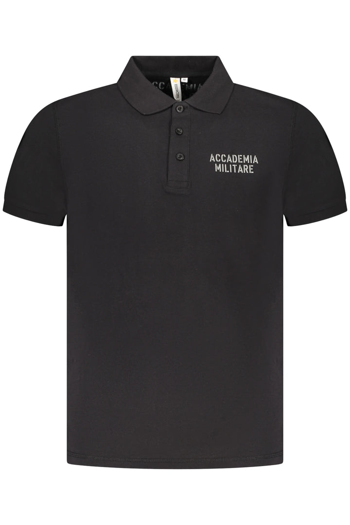 MILITARY ACADEMY BLACK MEN&#39;S SHORT SLEEVE POLO