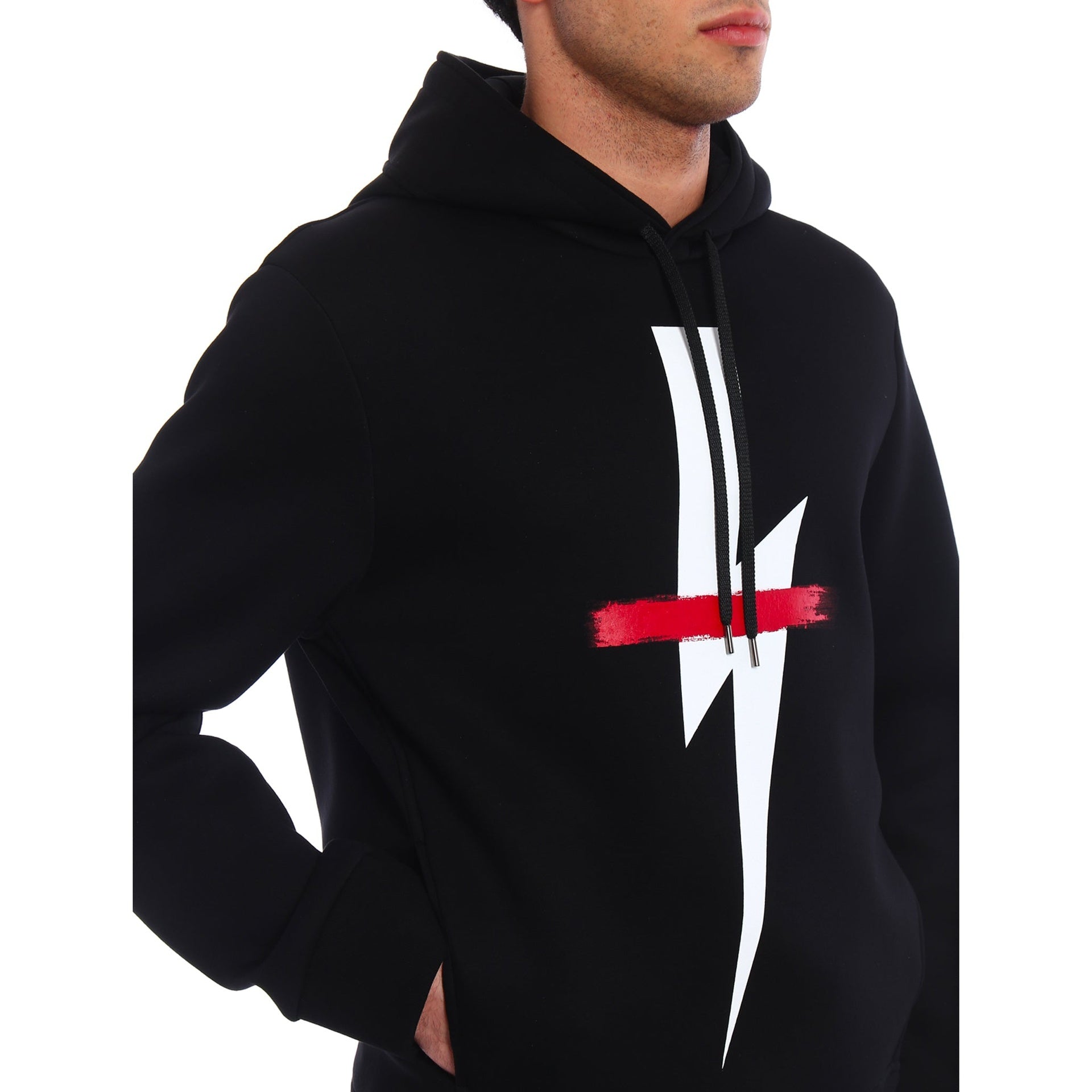 Neil Barrett Logo Hooded Sweatshirt