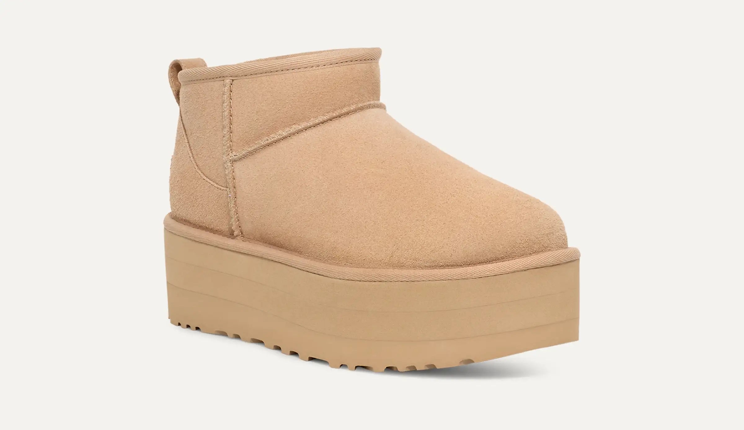 UGG Australia Damen Classic Ultra Mini Plateaustiefel Beige