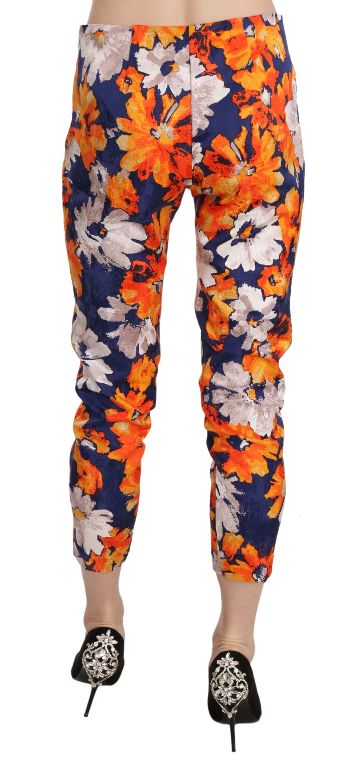 Pantalon skinny taille moyenne à imprimé floral LANACAPRINA