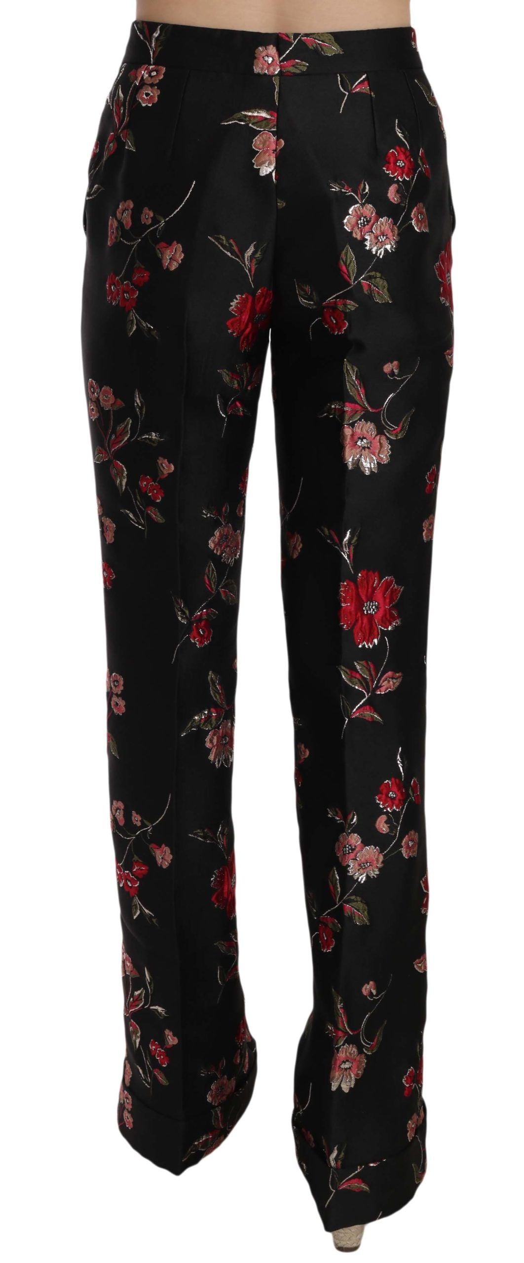 Pantalon bootcut élégant à imprimé floral Dolce &amp; Gabbana