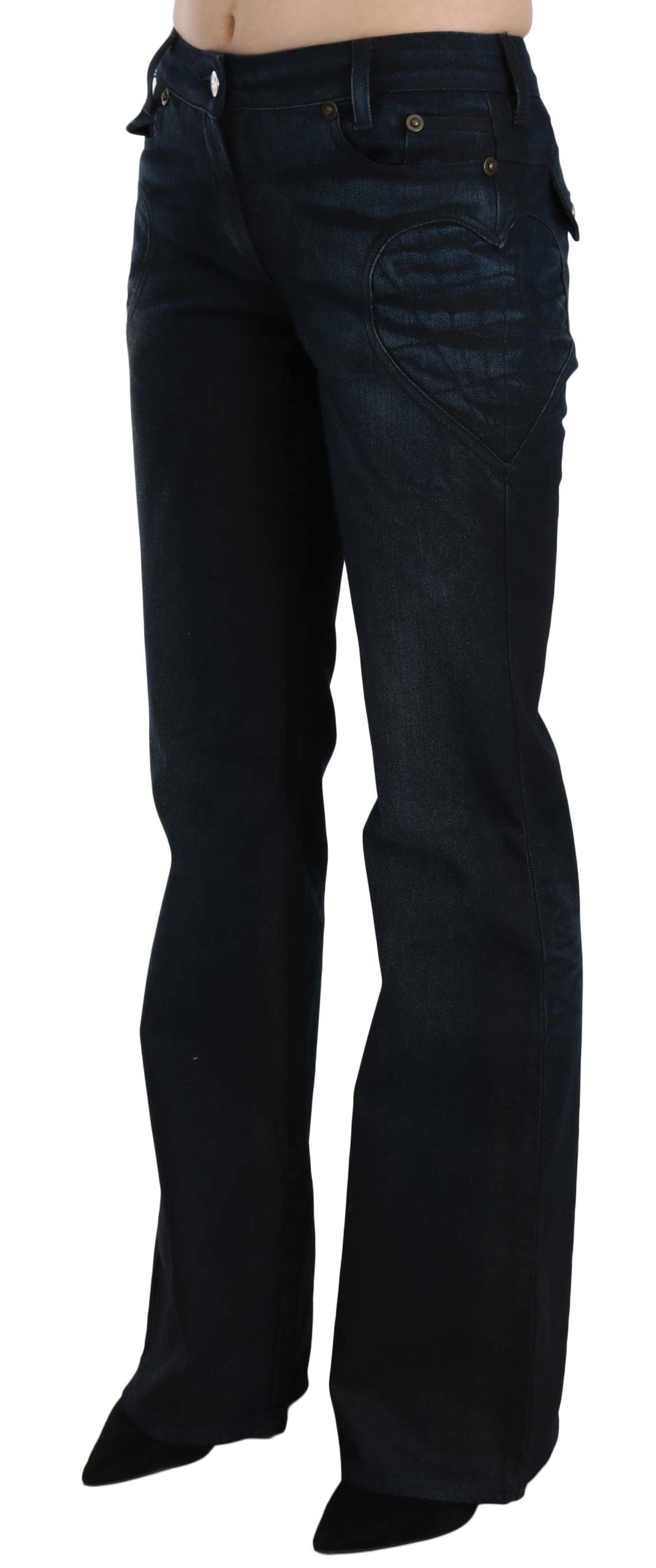 Pantalon en jean droit taille moyenne chic Just Cavalli