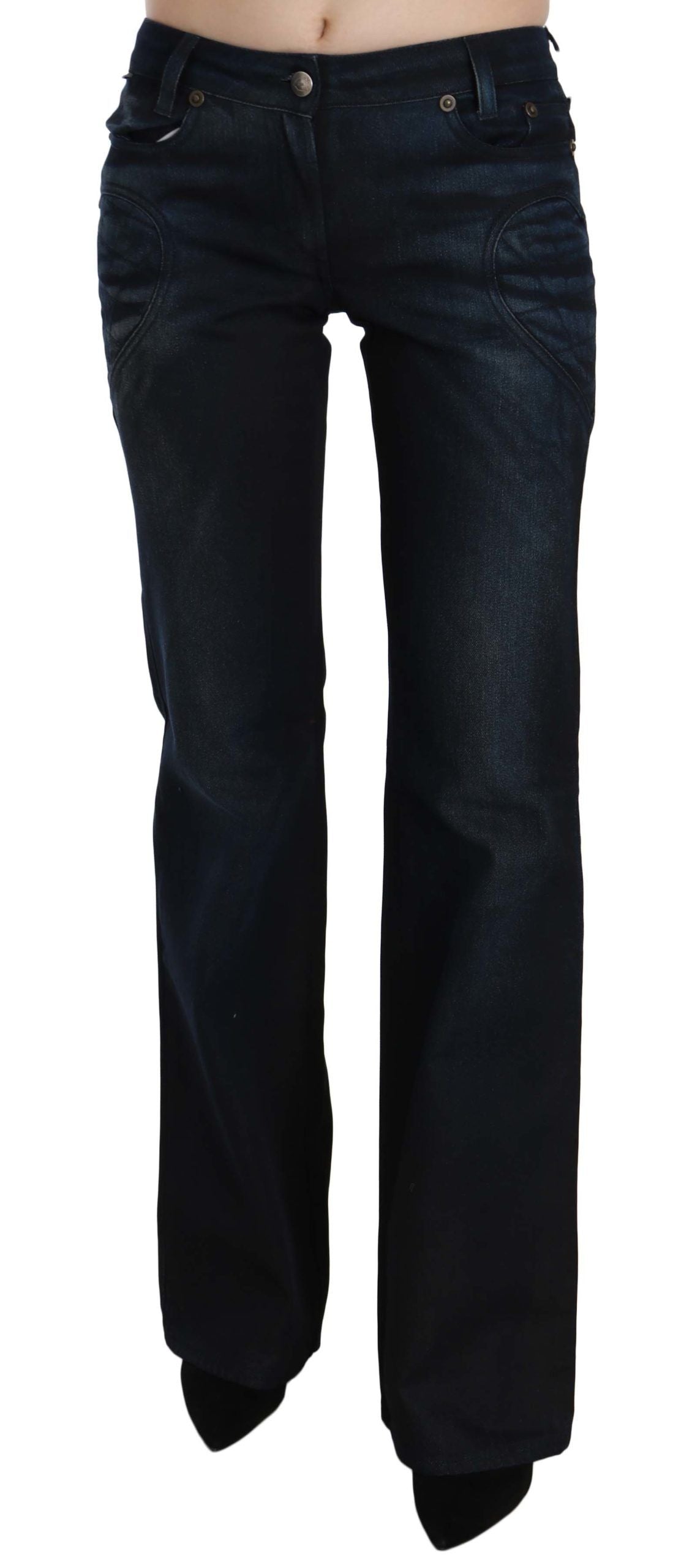 Pantalon en jean droit taille moyenne chic Just Cavalli
