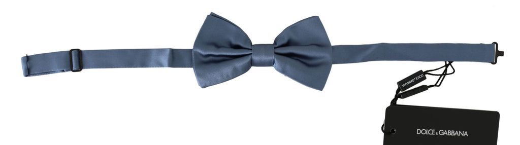 Dolce &amp; Gabbana Elegante blaue Seidenfliege