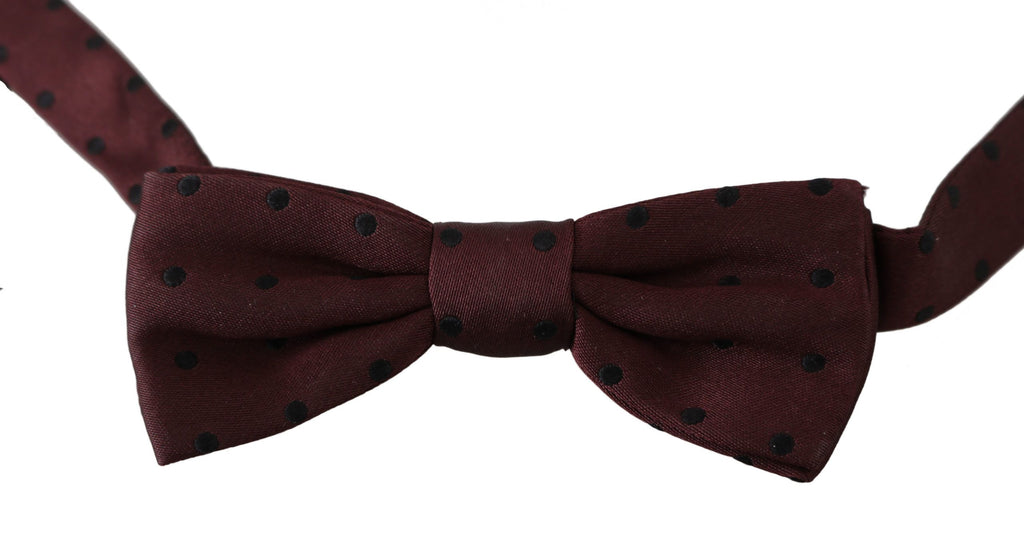 Dolce &amp; Gabbana – Elegante, lila gepunktete Seidenfliege