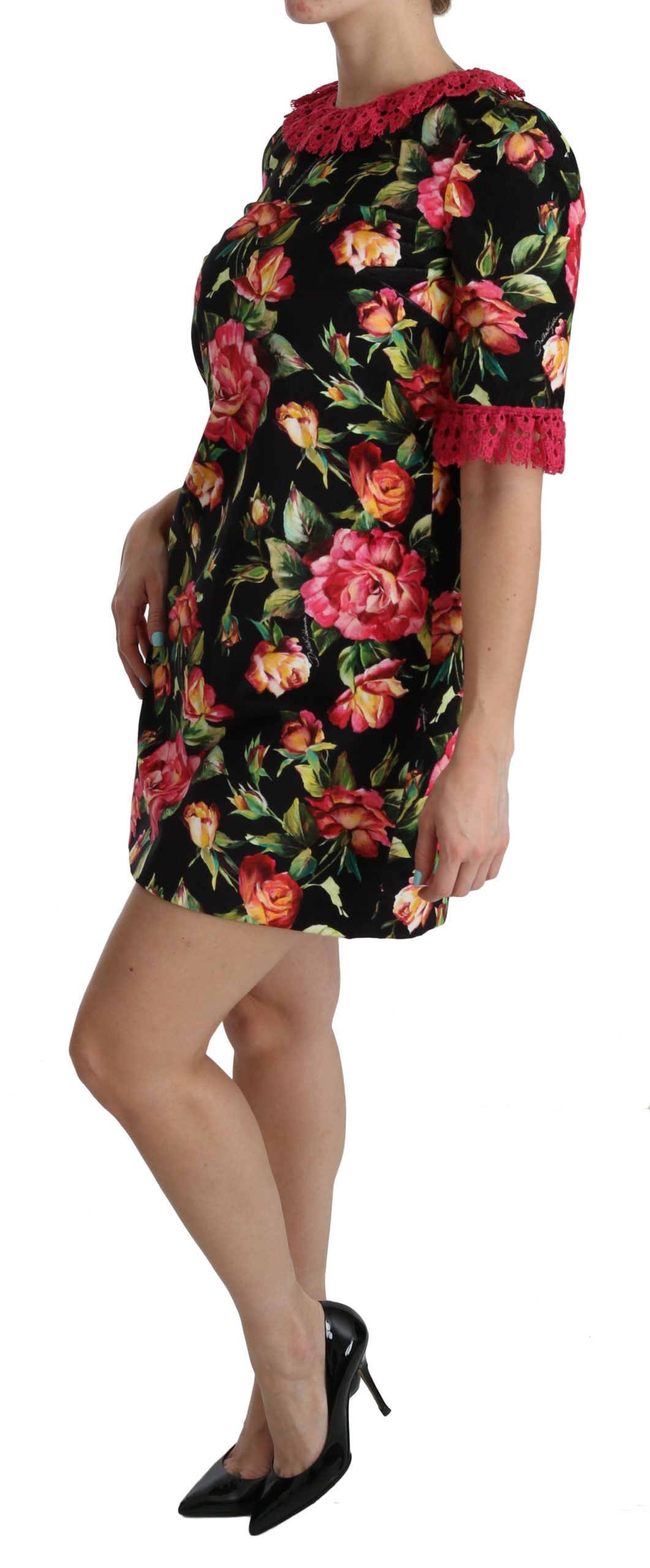 Dolce &amp; Gabbana - Robe courte trapèze élégante en dentelle florale