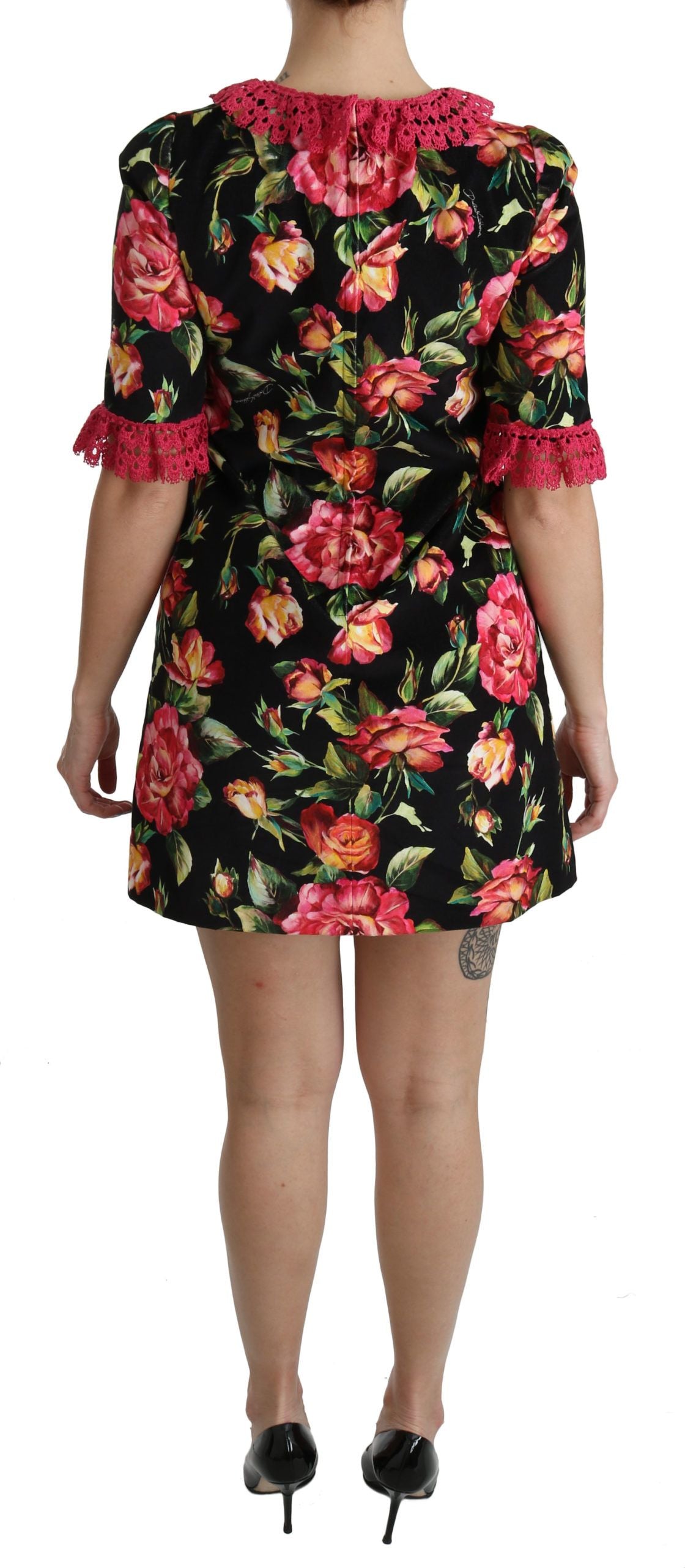 Dolce &amp; Gabbana - Robe courte trapèze élégante en dentelle florale