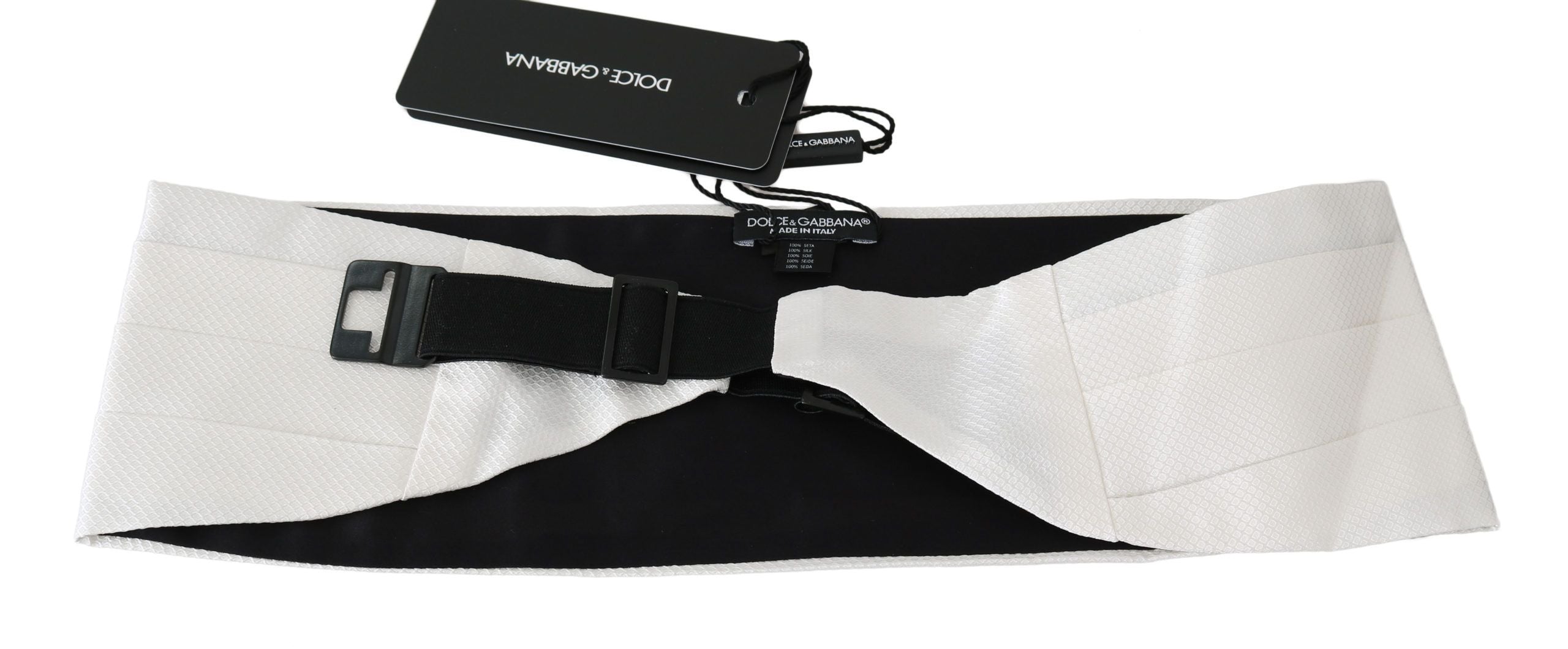 Ceinture élégante en soie blanche Dolce &amp; Gabbana