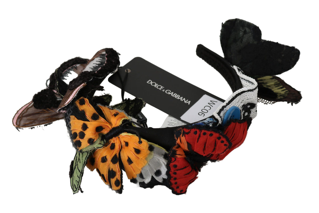 Dolce &amp; Gabbana Elegantes florales Seiden-Stirnband-Diadem