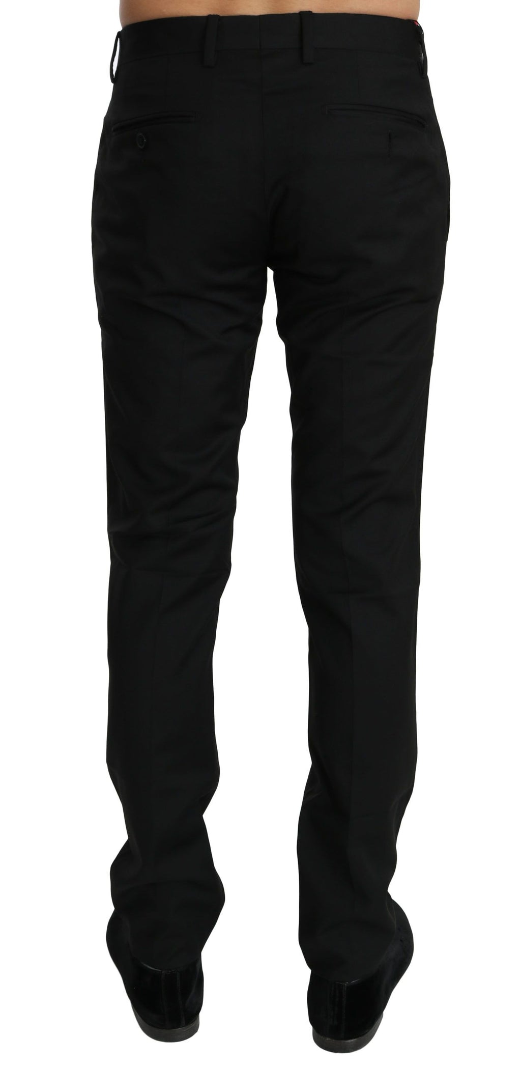 Dolce &amp; Gabbana Elegante schwarze Anzughose aus Wolle