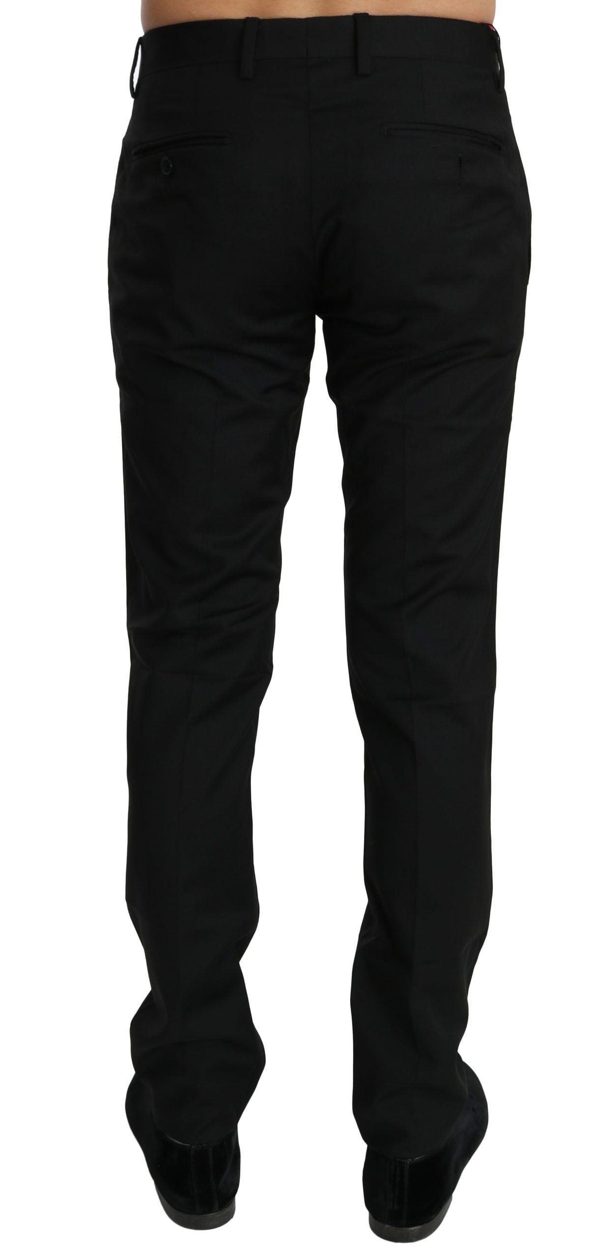 Dolce &amp; Gabbana Elegante schwarze Anzughose aus Wolle