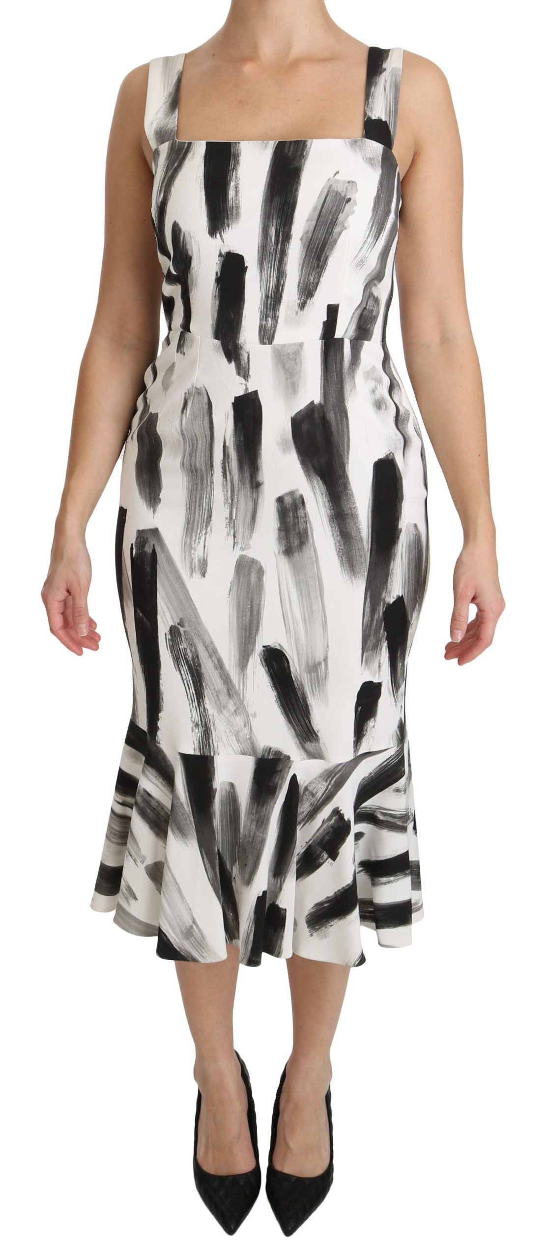 Robe fourreau mi-longue monochrome chic Dolce &amp; Gabbana