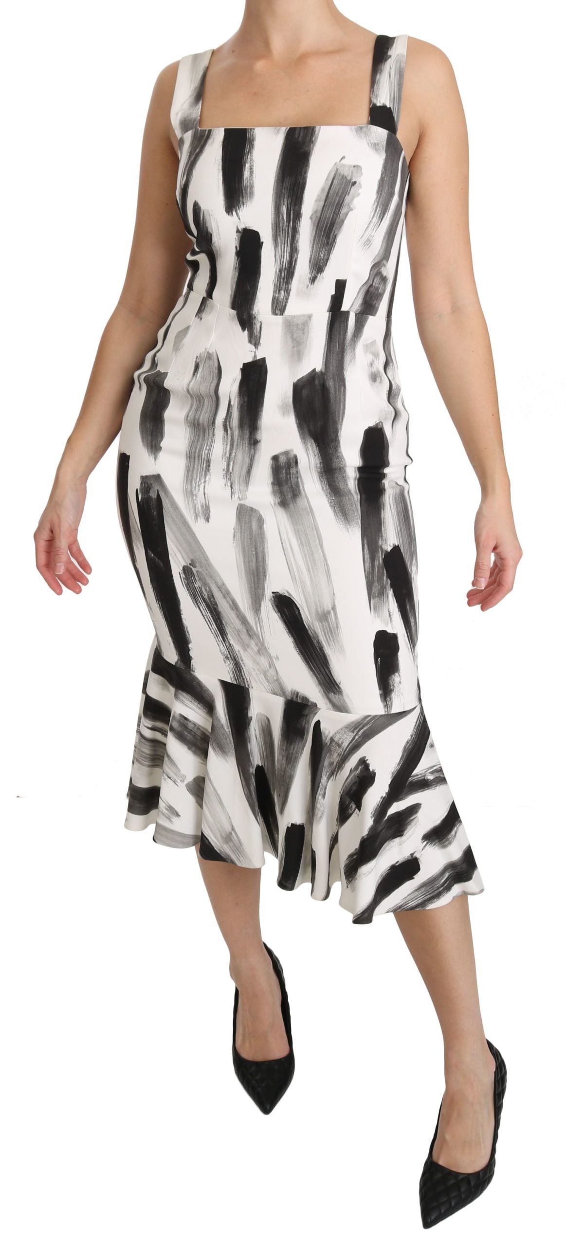 Robe fourreau mi-longue monochrome chic Dolce &amp; Gabbana