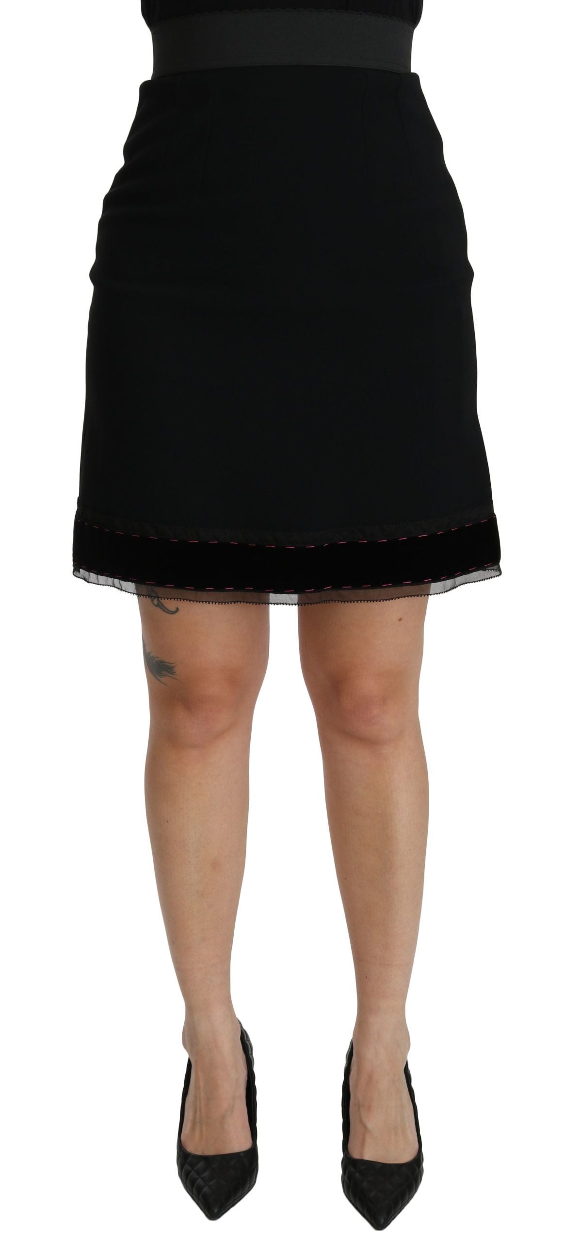 Jupe noire élégante taille haute Dolce &amp; Gabbana