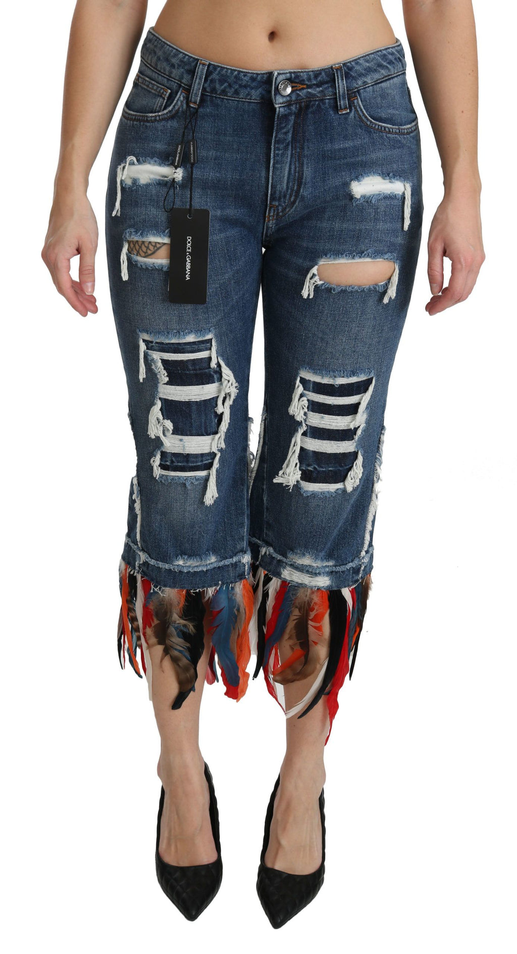 Dolce &amp; Gabbana Schicke verkürzte Jeans mit niedriger Taille