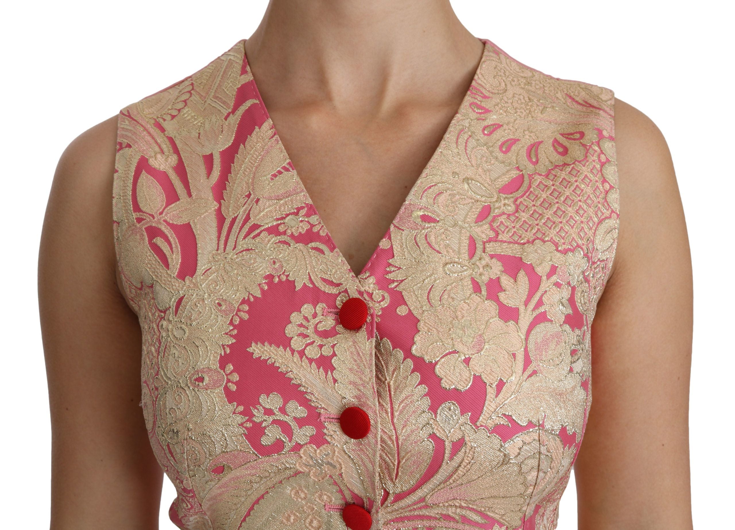 Dolce &amp; Gabbana Élégant débardeur en soie mélangée à col en V