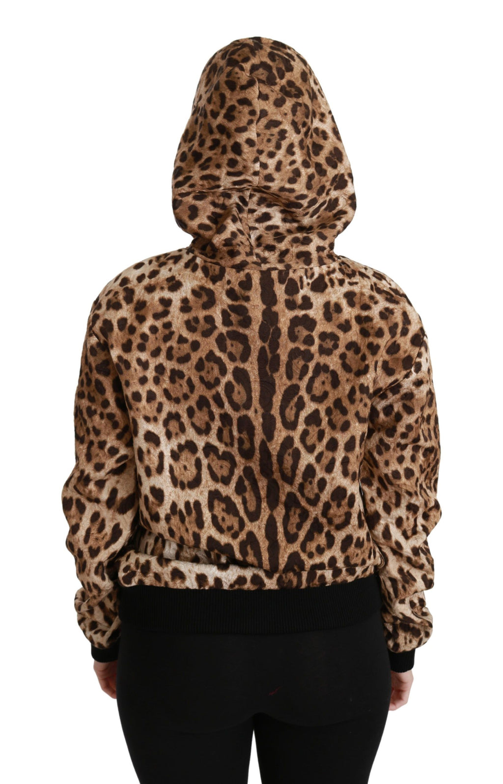 Dolce &amp; Gabbana Eleganter Kapuzenpullover mit Leopardenmuster