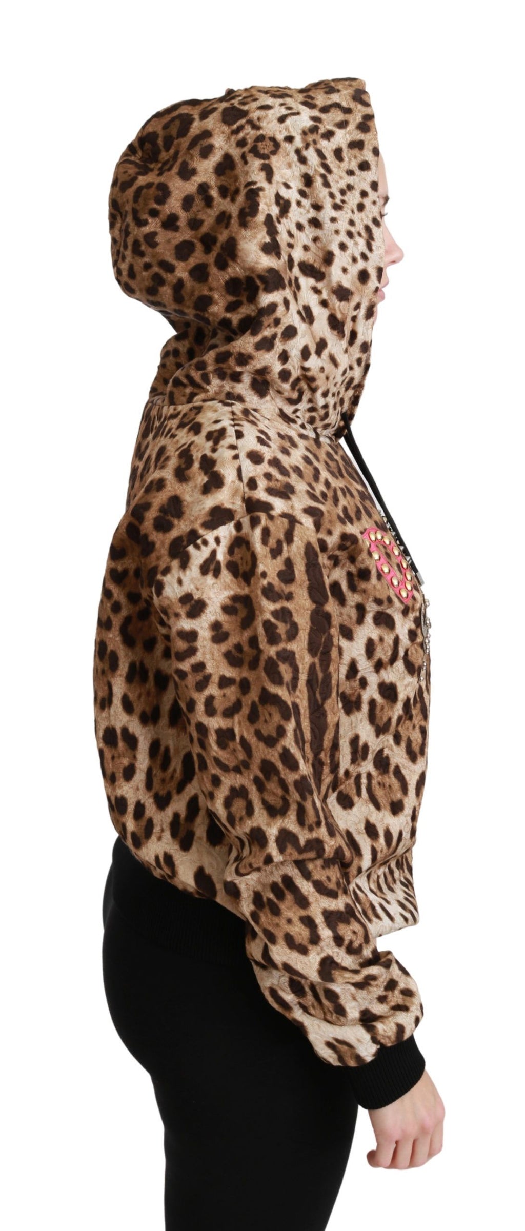 Dolce &amp; Gabbana Eleganter Kapuzenpullover mit Leopardenmuster