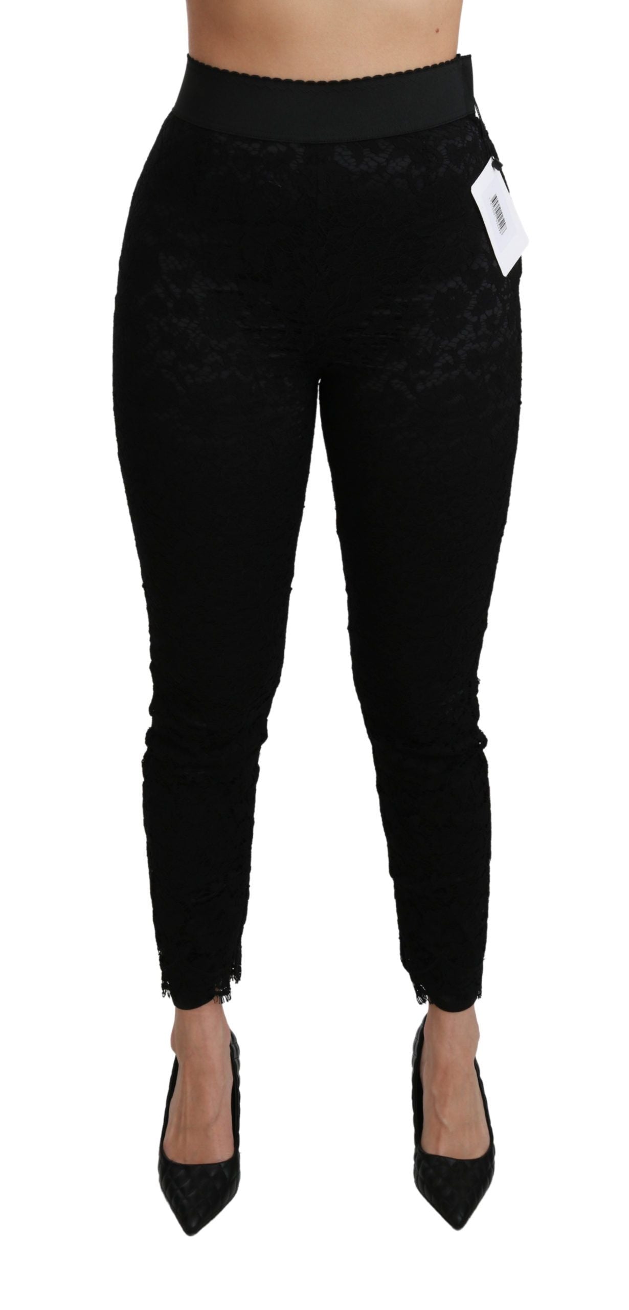 Pantalon élégant en dentelle taille haute Dolce &amp; Gabbana