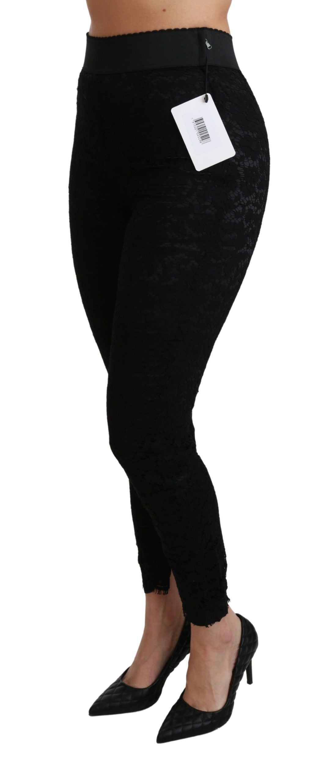 Pantalon élégant en dentelle taille haute Dolce &amp; Gabbana