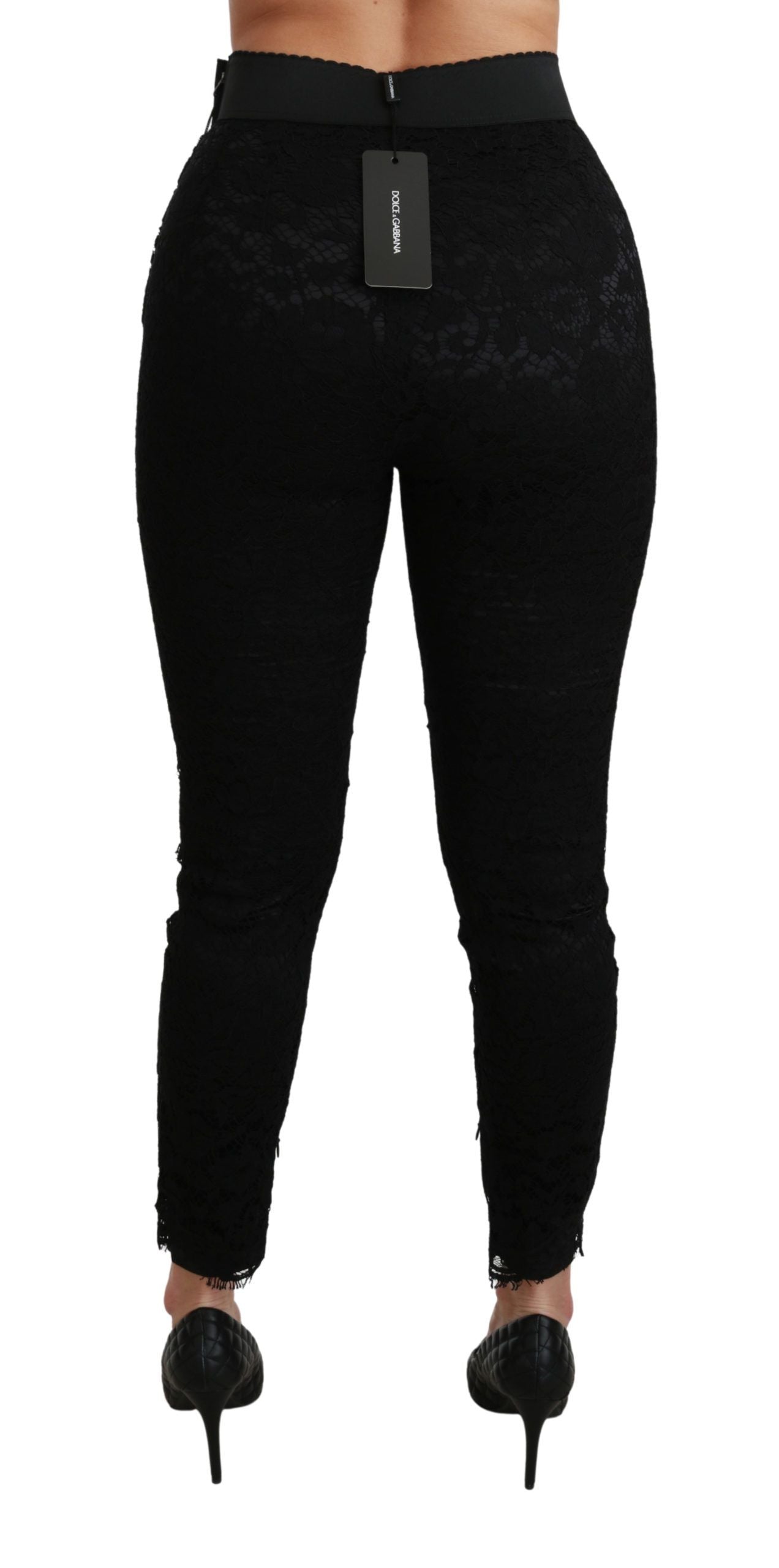 Pantalon élégant en dentelle taille haute Dolce &amp; Gabbana