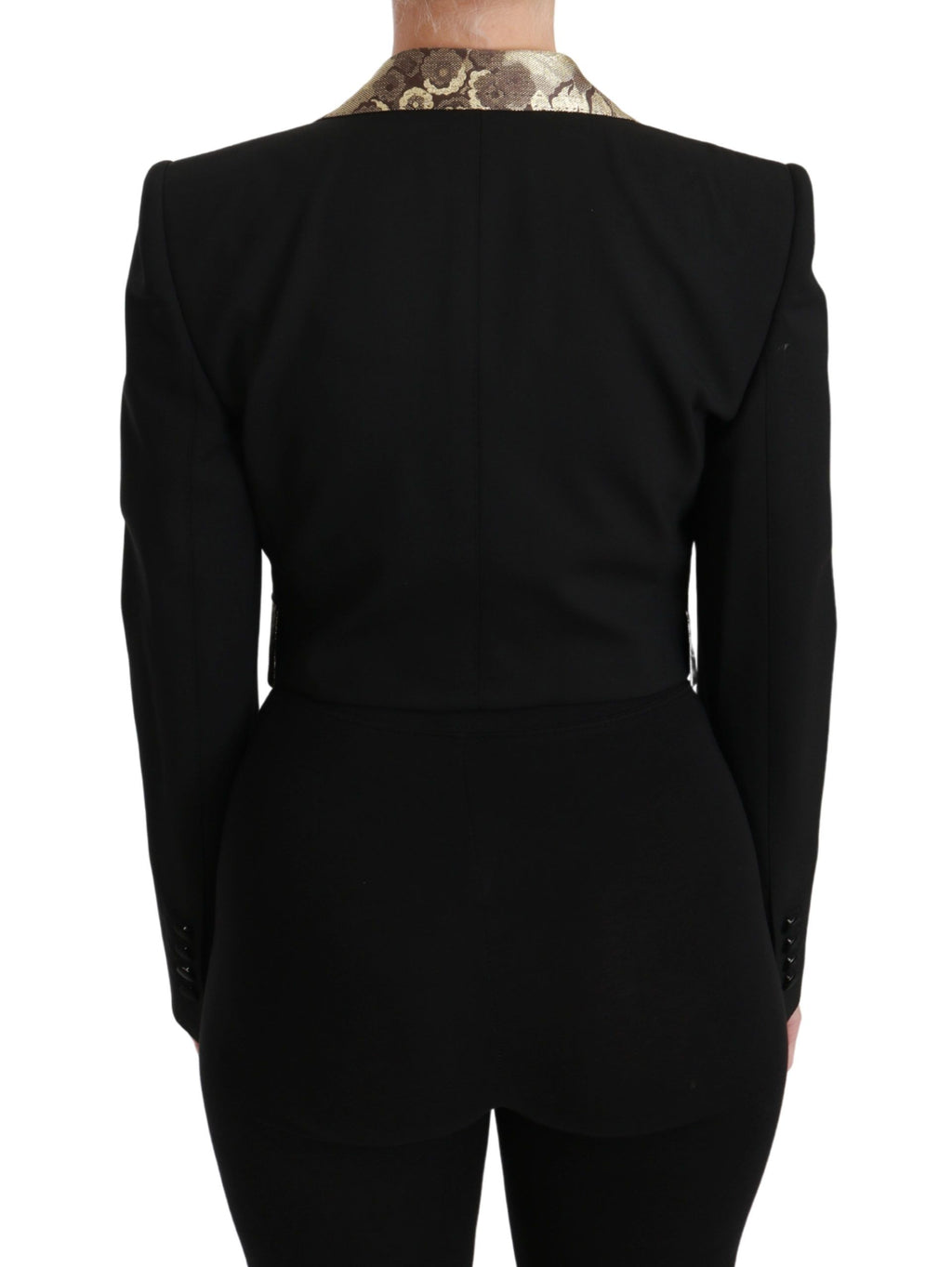 Ensemble veste et gilet à fleurs noir et or opulent de Dolce &amp; Gabbana