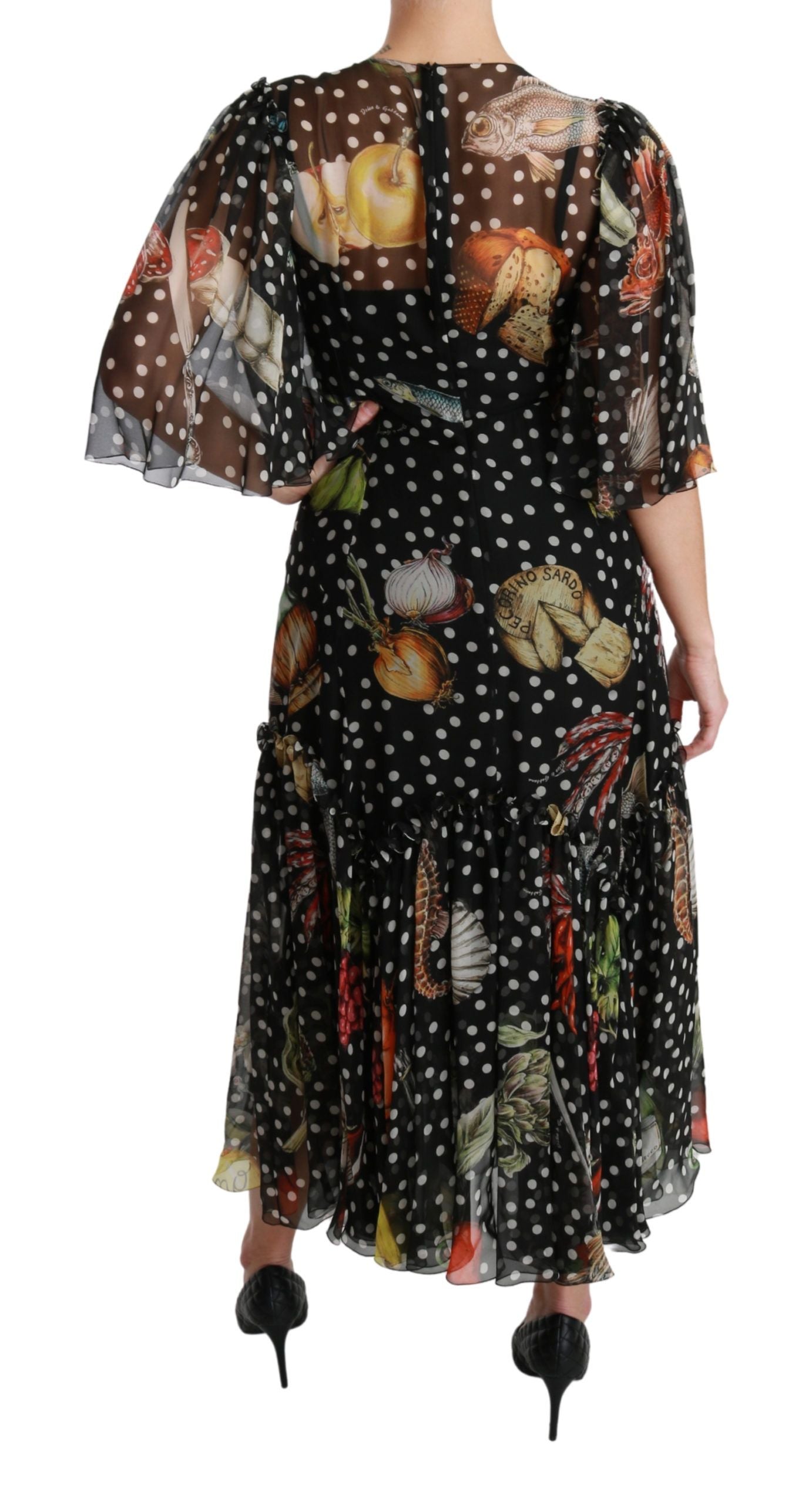 Dolce &amp; Gabbana Elegantes, plissiertes Maxikleid aus Seide in A-Linie