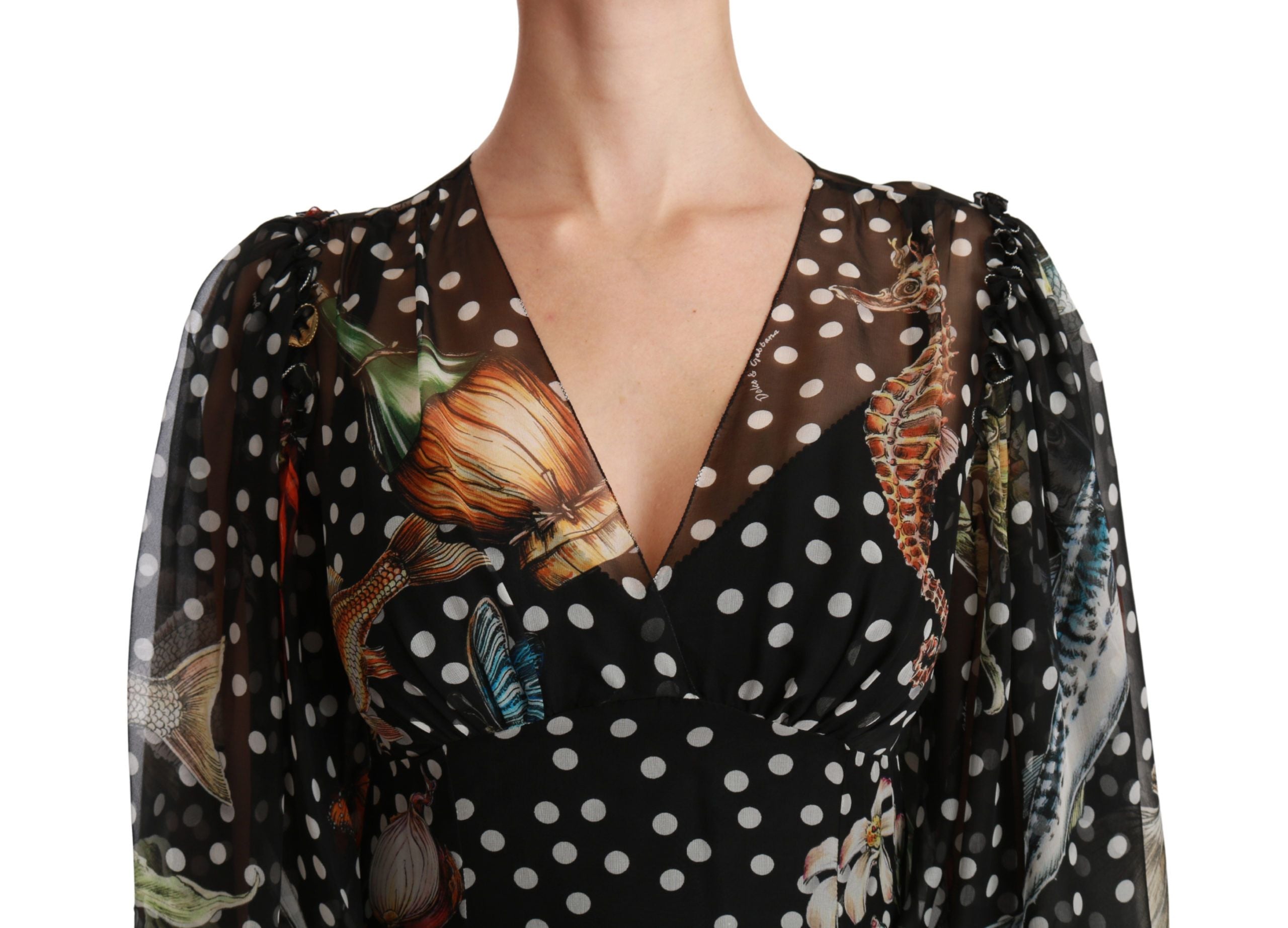 Dolce &amp; Gabbana Elegantes, plissiertes Maxikleid aus Seide in A-Linie