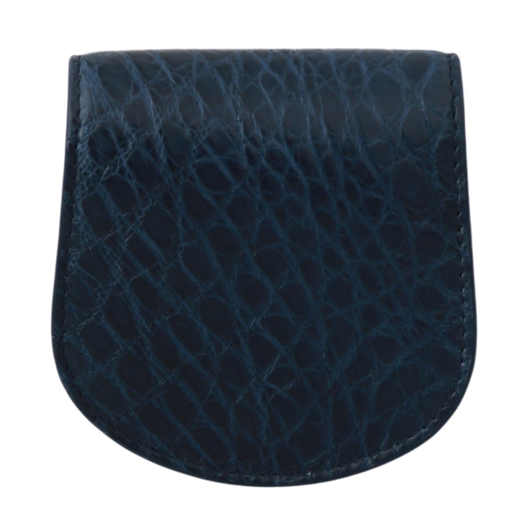 Dolce &amp; Gabbana Elegante blaue Caimano Leder-Kondomhülle