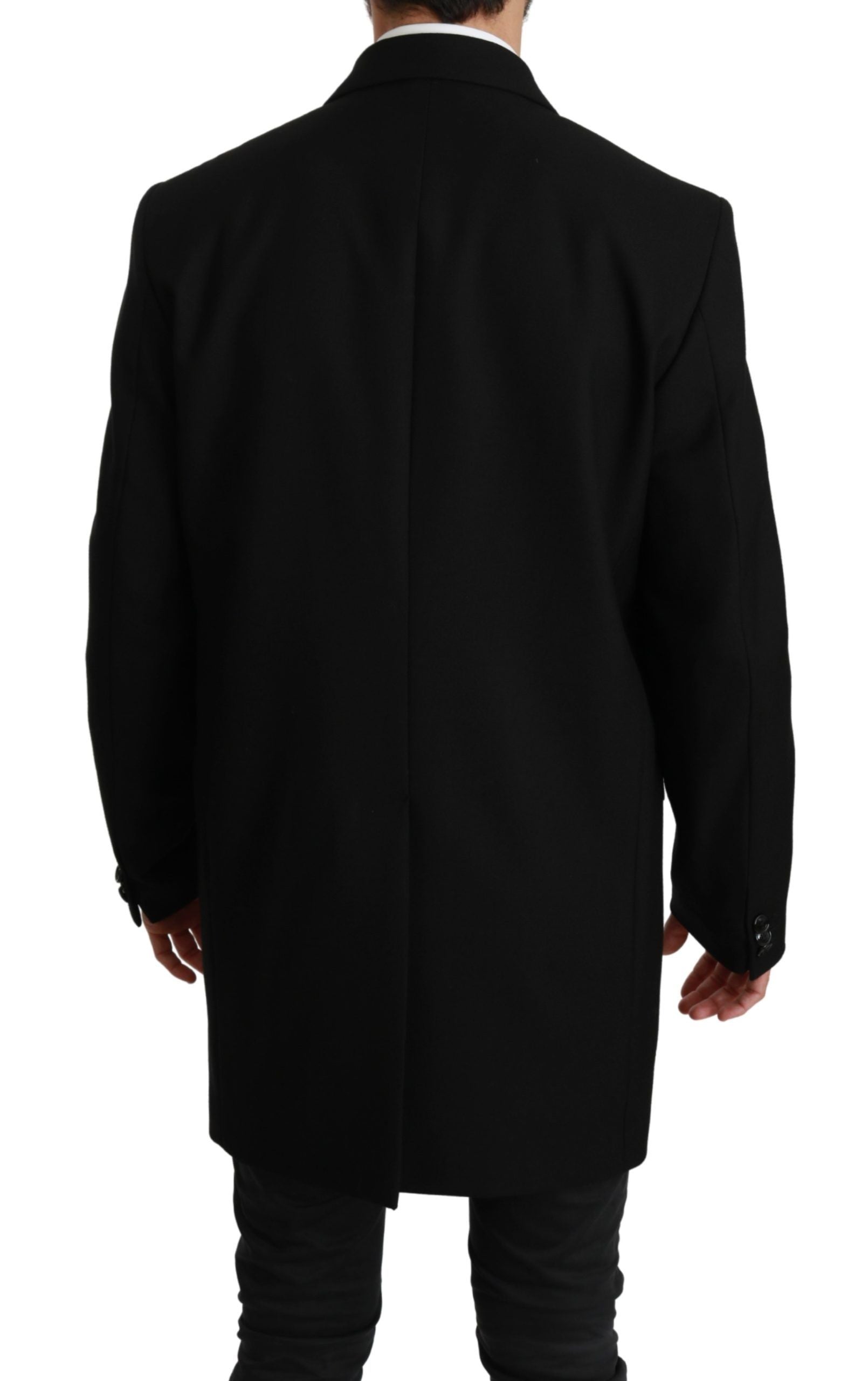 Blazer formel élégant en laine noire Dolce &amp; Gabbana