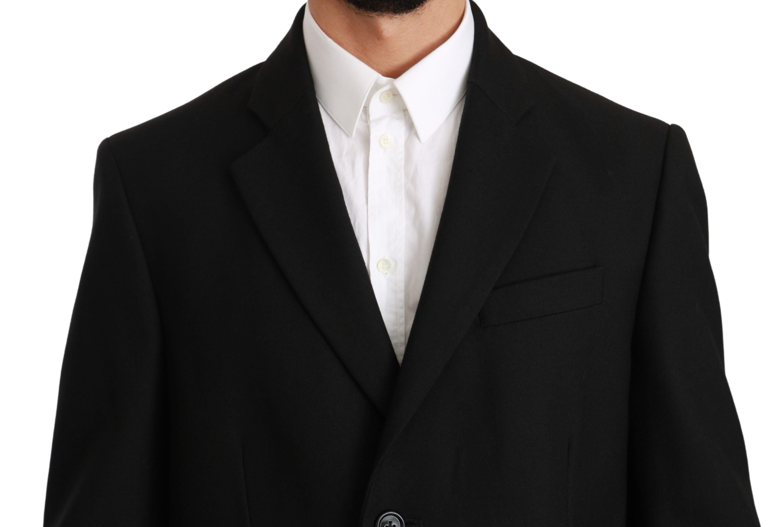 Blazer formel élégant en laine noire Dolce &amp; Gabbana