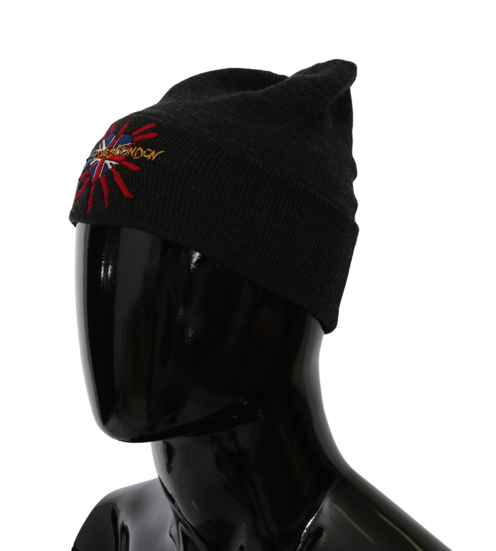 Bonnet gris chic Dolce &amp; Gabbana avec broderie exclusive