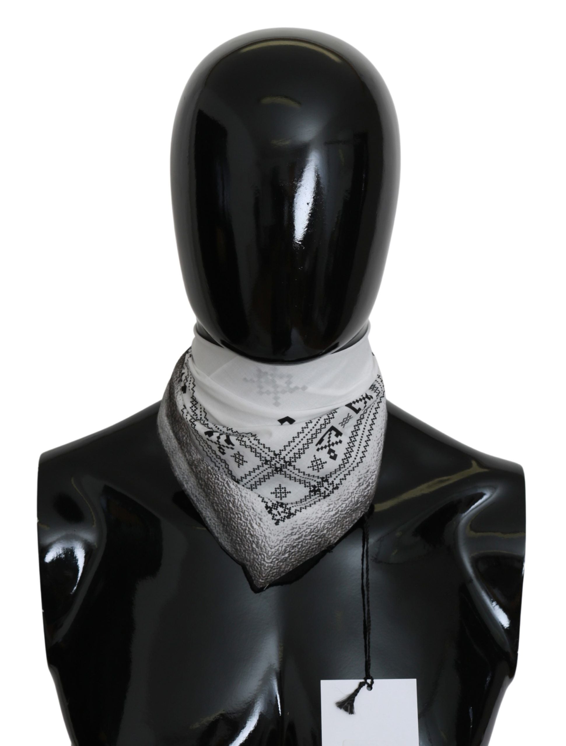 Costume National Chic Herrenschal aus weißer Baumwolle