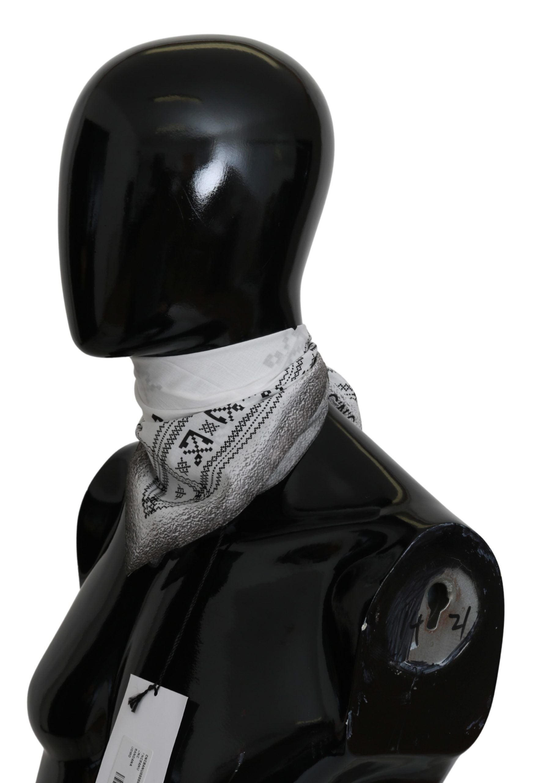 Costume National Chic Herrenschal aus weißer Baumwolle