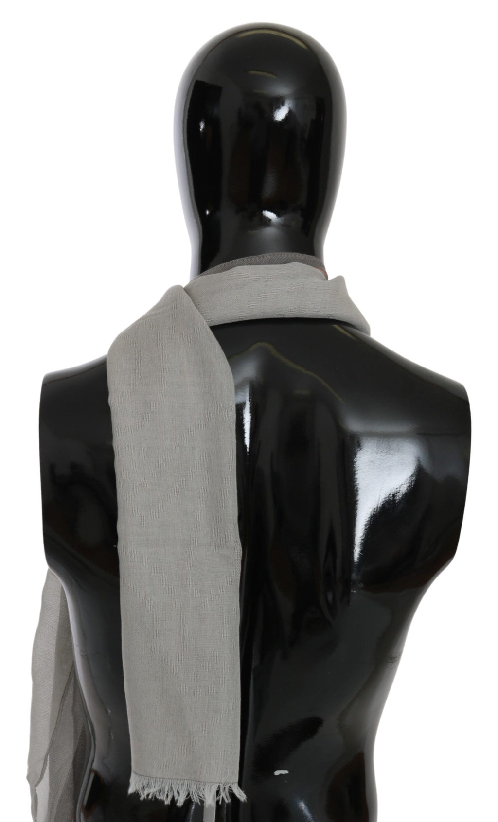 Costume National Eleganter Herrenschal aus grauer Baumwolle