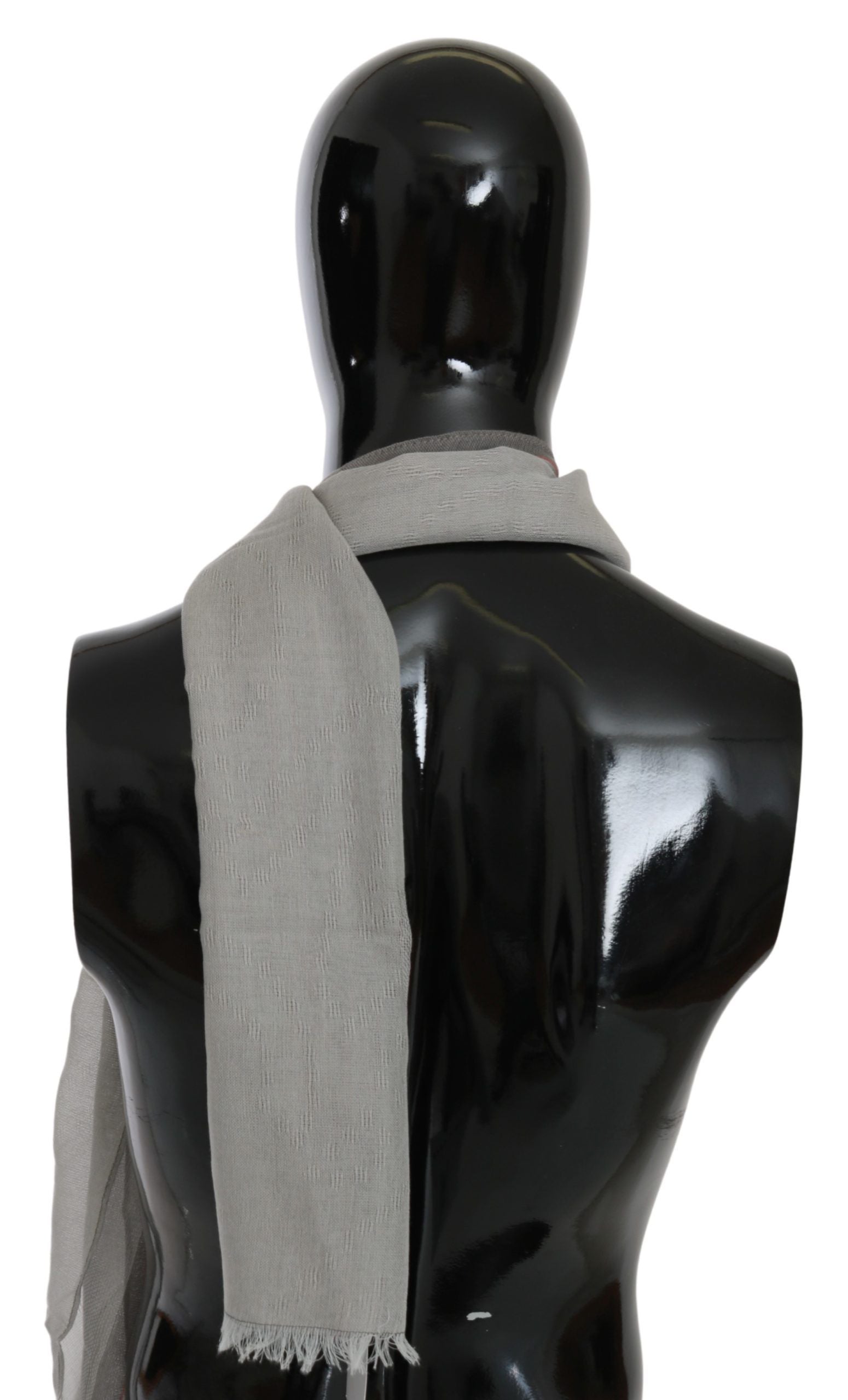 Costume National Eleganter Herrenschal aus grauer Baumwolle